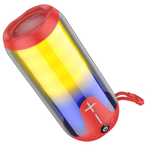 Портативна колонка Bluetooth Borofone BR33, TWS, з LED підсвічуванням, red