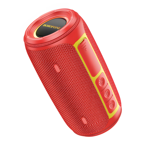 Bluetooth колонка портативна Borofone BR38, TWS, з LED підсвічуванням, red