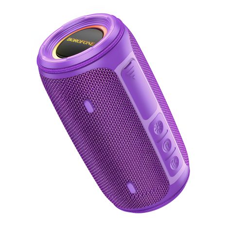 Бездротова колонка Borofone BR38 TWS з LED підсвіткою портативна purple