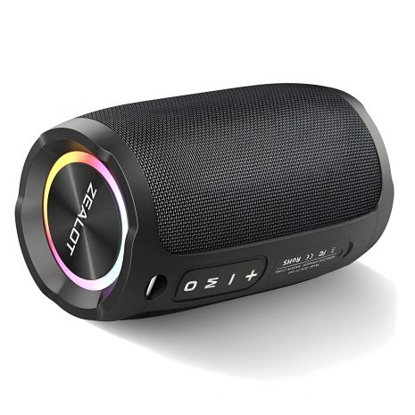 Kolonka ZEALOT S49, IP67, BT5.0, USB, AUX, TF, 6h з LED підсвіткою black Kolonka ZEALOT S49, IP67, BT5.0, USB, AUX, TF, 6h з LED підсвіткою black
