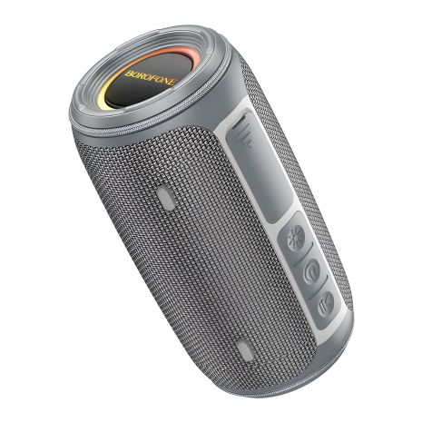 Bluetooth колонка Borofone BR38 TWS dark gray з LED підсвіткою портативна