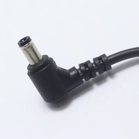 Кабель DC M to M 50cm(0.5m) угловые конекторы (90 градусов) 5.5x2.1mm black | Для роутера, ONU, GPON, терминала, конвертера, камеры