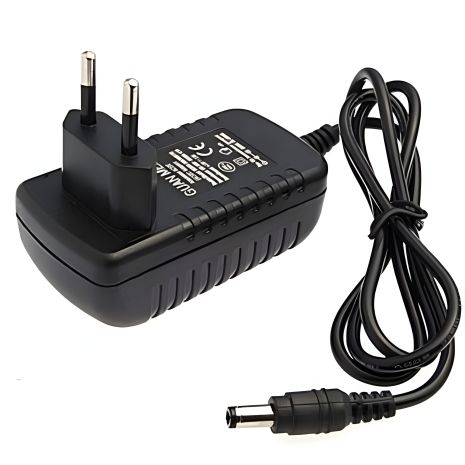 Адаптер живлення AC-DC 12V 3A 5.5x2.5(2.1)mm | для ДБЖ, тюнерів, камер та ресиверів | Black