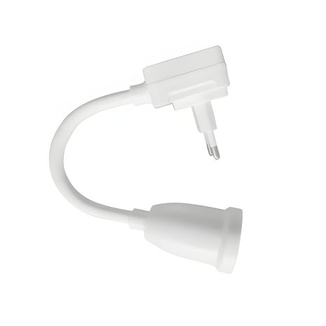 Гнучкий патрон для лампи E27 з вимикачем, білий