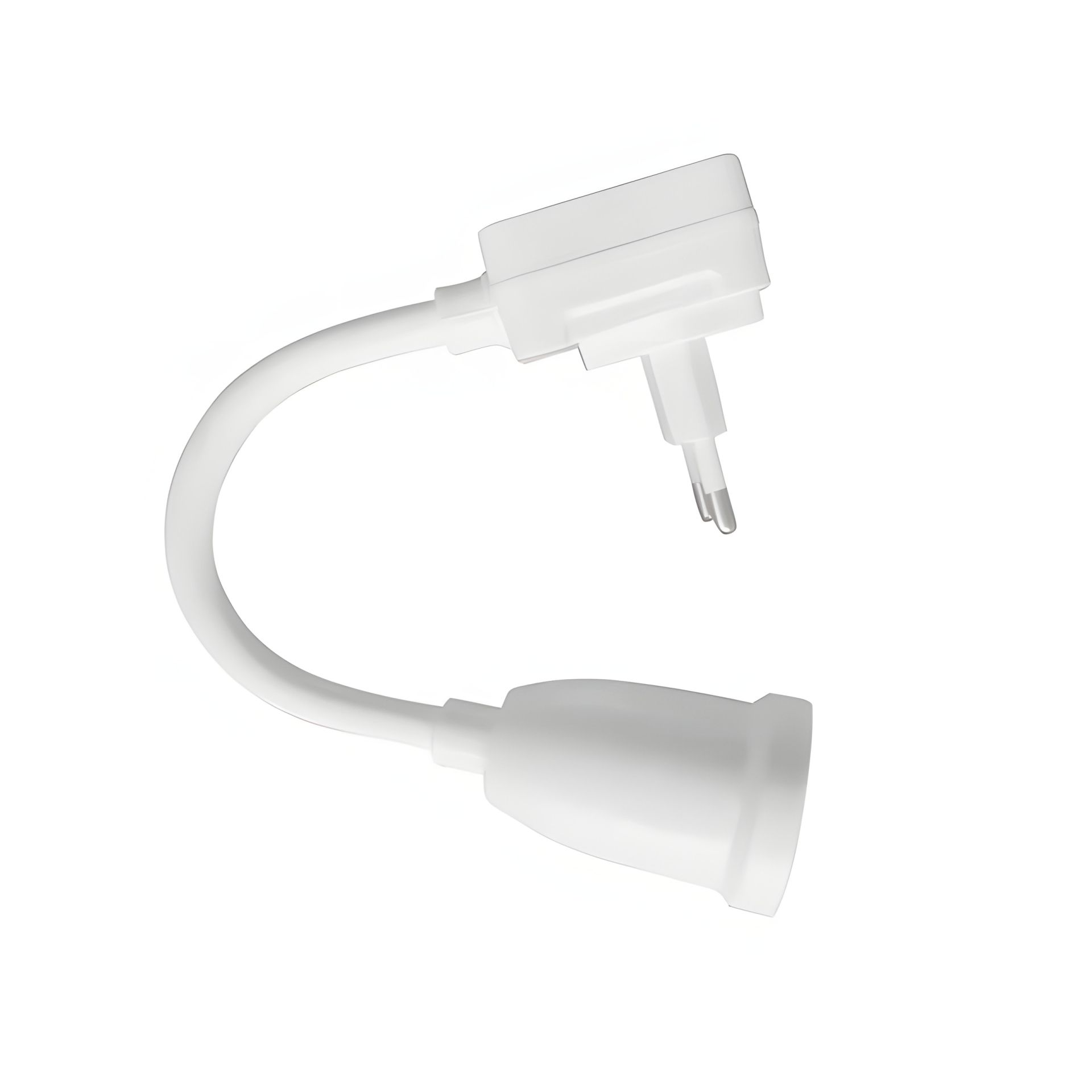 Гибкий патрон для лампочки E27 в розетку с выключателем белого цвета Гибкий патрон для лампочки E27 в розетку с выключателем белого цвета