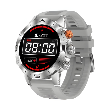 Смарт-годинник Hoco Y20 з функцією дзвінків, BT5.1, IP68, 300mAh, 72h, сріблястий Смарт-годинник Hoco Y20 з функцією дзвінків, BT5.1, IP68, 300mAh, 72h, сріблястий