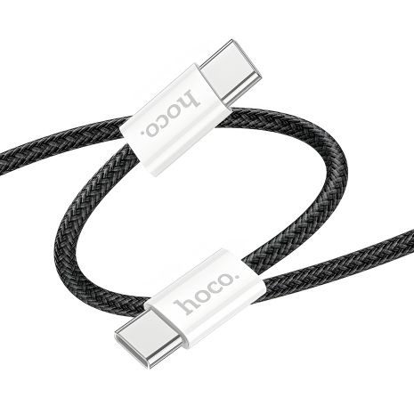 USB кабель Hoco X104, Type-C to Type-C, PD 60W, 1m, чорний