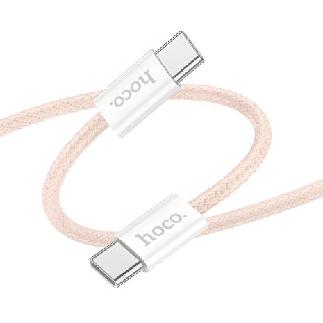 Кабель Hoco X104 Type-C to Type-C, PD 60W, pink, 2m