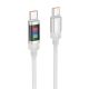 Кабель Hoco U128 2в1 Lightning 27W PD Type-C to 1.2m black