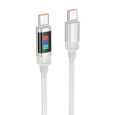 Кабель Hoco U128 2в1 Lightning 27W PD Type-C to 1.2m black