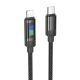 Кабель Hoco U126 Type-C to Lightning з індикатором, 1.2m, PD 27W, black