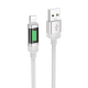Кабель Hoco U126 з індикатором USB to Lightning 1.2m grey Кабель Hoco U126 з індикатором USB to Lightning 1.2m grey