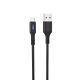 Кабель з індикатором Hoco U79 USB to MicroUSB, 1.2m, black