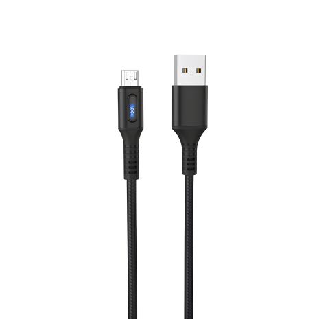 Кабель с индикатором Hoco U79 USB to MicroUSB черный 1.2m
