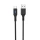 Кабель з індикатором Hoco U79 USB to Type-C, 3А, 1.2m, black