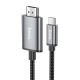Кабель Hoco UA27 Type-C to HDMI металлический серый 2m Кабель Hoco UA27 Type-C to HDMI металлический серый 2m