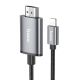 Кабель Hoco UA27 Lightning to HD TV металлический серый 2m