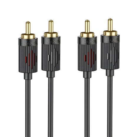 Кабель Aux Hoco UPA29 два RCA к двум RCA 1.5m черный