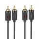 Кабель Aux Hoco UPA29 два RCA к двум RCA 1.5m черный