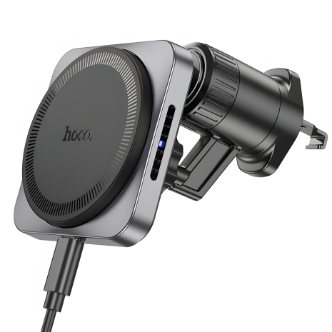 Автомобільний тримач Hoco HW15 Speed Magnetic Wireless 15W Чорний