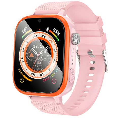 Y101 Дитячий смарт годинник Hoco, 4G, GPS, IP65, 0.3МР, 680mAh, 1-2d, Рожевий