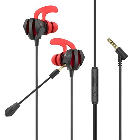 Ігрові вакуумні навушники Hoco M105, Jack 3.5, 1.2м, чорний