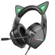Игровые наушники Borofone BO106 накладные с ушками и LED-подсветкой "Elf cat"
