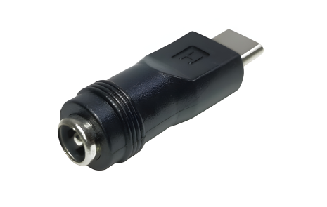 DC 5.5x2.1-2.5mm Адаптер (F) к USB Type-C (M) 36mm, 4g, DC (Для роутера и DC устройств) ADCFCM36K черный