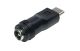 Адаптер 5.5x2.1-2.5mm DC (F) to USB Type-C (M) 36mm, 4g, для роутера та DC пристроїв ADCFCM36K black