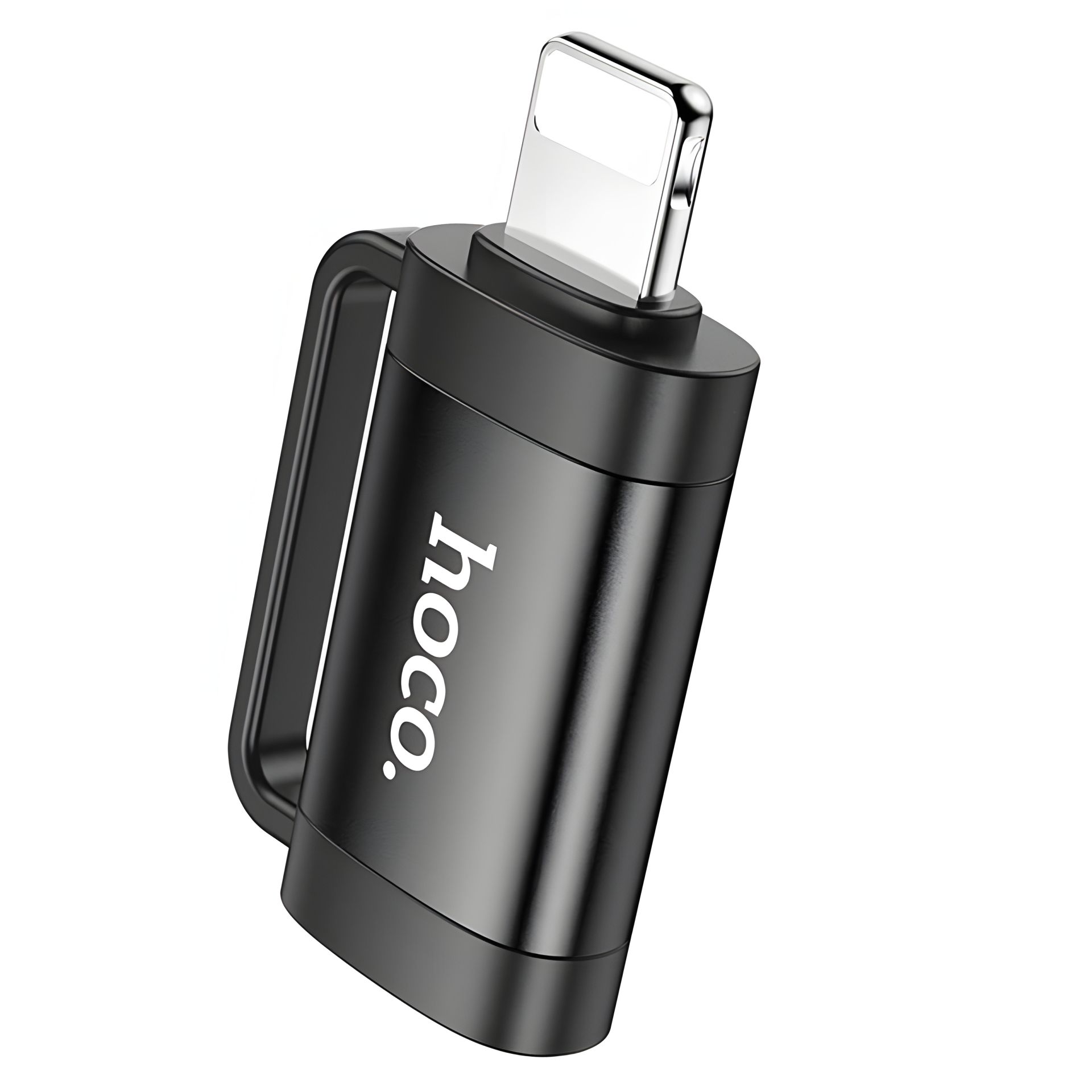 Адаптер HOCO UA31B iP male to Type-C female OTG, черный Адаптер HOCO UA31B iP male to Type-C female OTG, черный