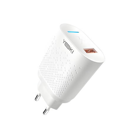 Устройство Зарядное Сетевое Yoki Led Series YK-QC 3.0 18W Белое