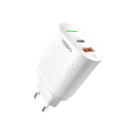 Устройство Зарядное Сетевое Yoki Led Series YK-20PD+QC 20W Белое