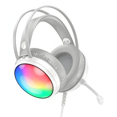 Borofone BO108 Игровые Наушники с микрофоном LED подсветка Jack 3.5 белые Borofone BO108 Игровые Наушники с микрофоном LED подсветка Jack 3.5 белые