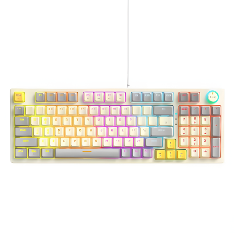 Игровая клавиатура T-Wolf T50 с Blue Switch Белый