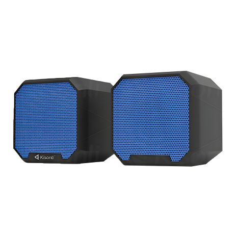 Kisonli KS-02 7W USB комп’ютерні колонки, 3.5mm, Синій