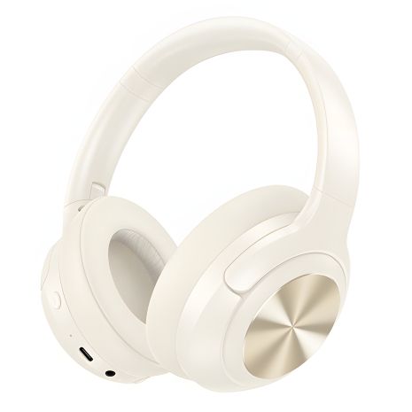 Hoco W54 Накладные Наушники |BT5.4, ANC, AUX, USB-C, 30h| молочно-белые