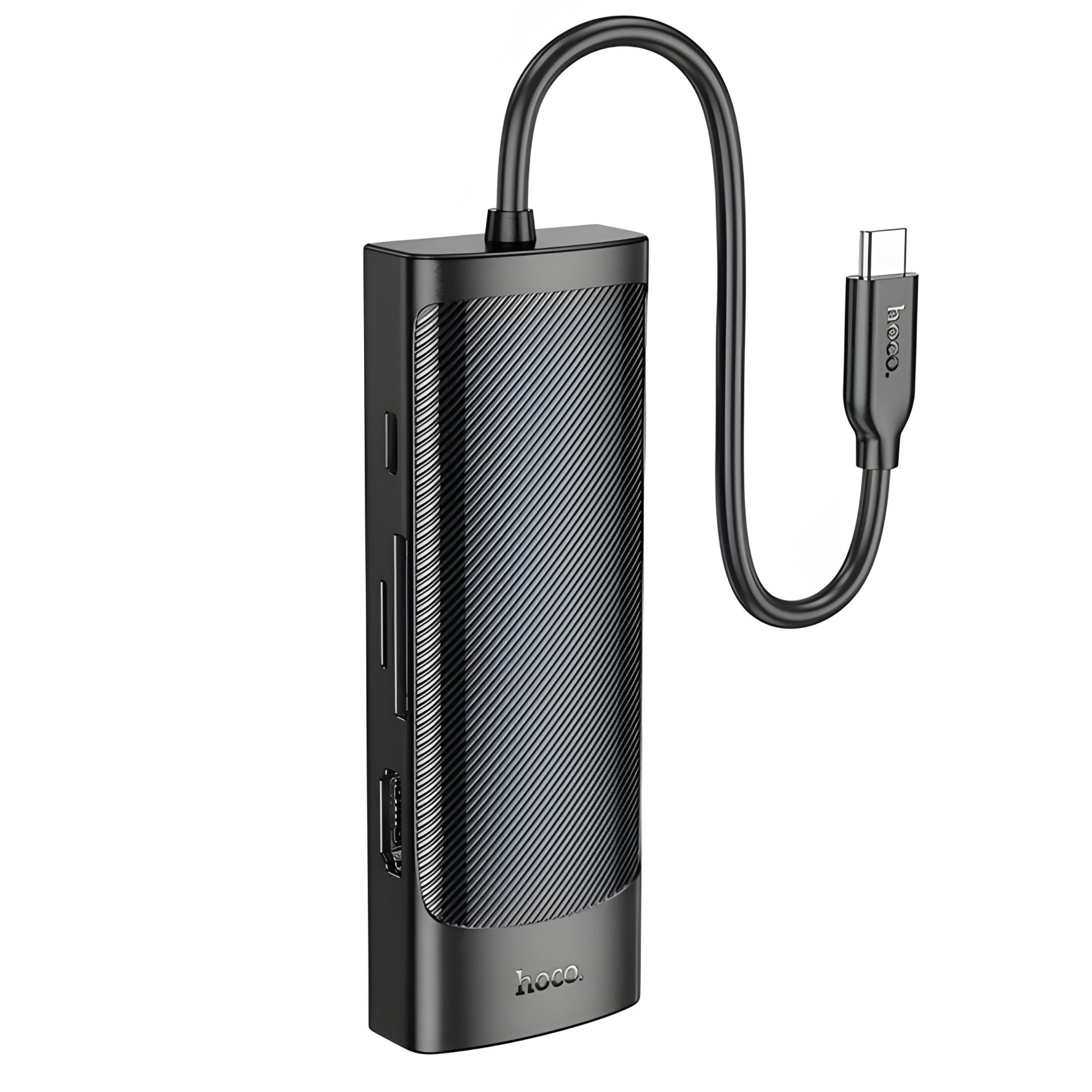Адаптер Hoco HB44 8в1 Type-C to HDMI, RJ45, USB 3.0, USB 2.0, SD, TF, Type-C, PD, Black Адаптер Hoco HB44 8в1 Type-C to HDMI, RJ45, USB 3.0, USB 2.0, SD, TF, Type-C, PD, Black