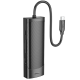 Адаптер перехідник Hoco HB43 7в1 Type-C to HDMI, USB2.0, USB3.0, Type-C, SD, TF, PD, black