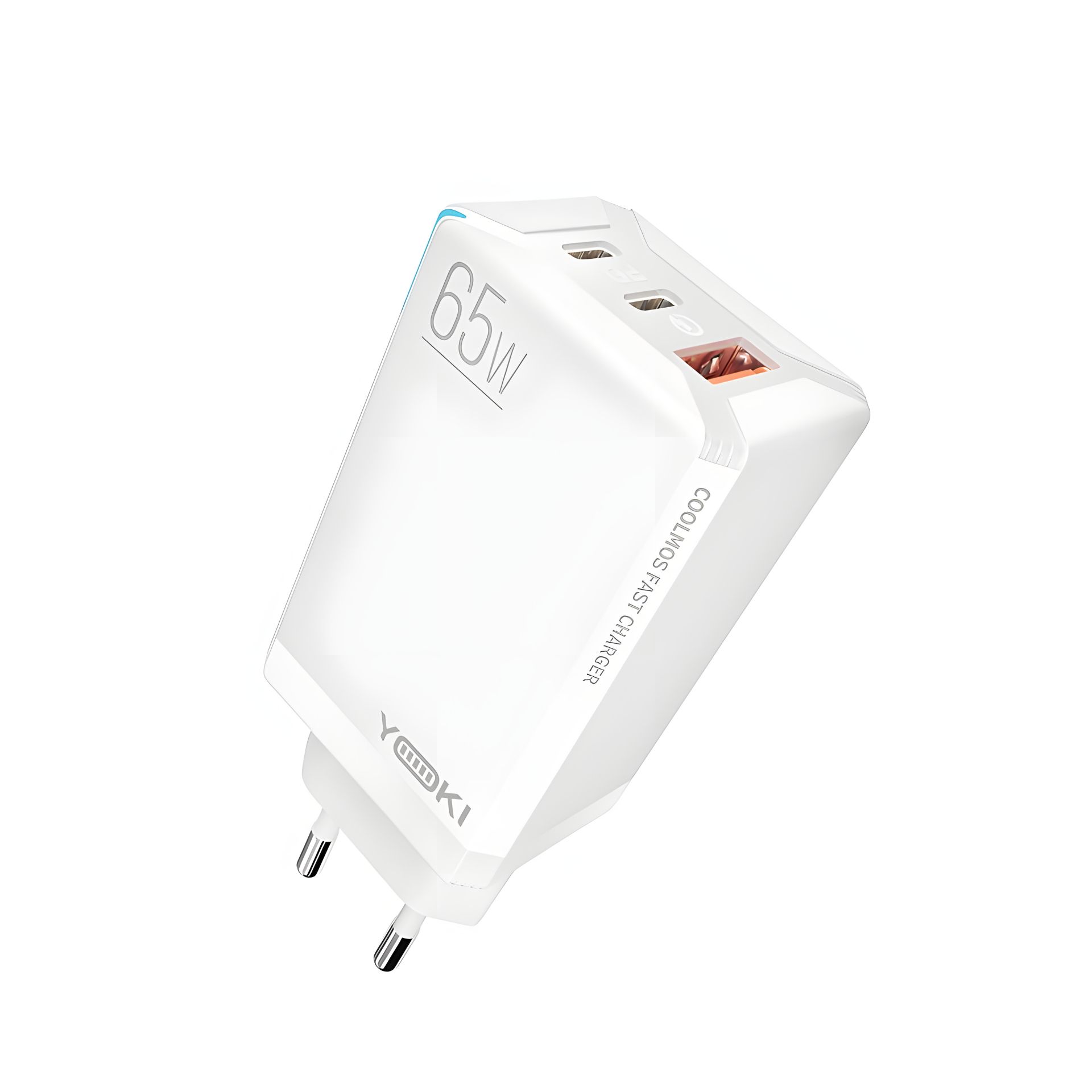 Зарядний пристрій мережевий Yoki Led Series YK-65 GaN Ultra PD 65W Білий Зарядний пристрій мережевий Yoki Led Series YK-65 GaN Ultra PD 65W Білий
