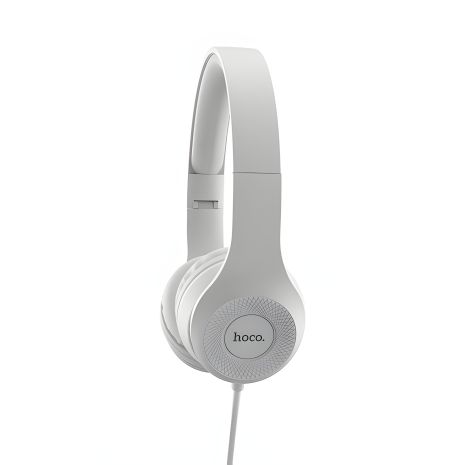 HOCO W21 Wired On-Ear Headphones, 1.2 m with mic grey