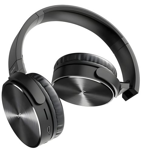 HOCO DW01 Foldable Bluetooth Навушники | BT5.0, TF, AUX, 4Hours | Black