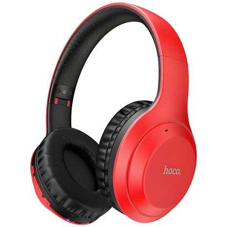 Bluetooth наушники HOCO Fun move W30 |BT5.0, AUX/FM/TF, 8 часов| красные