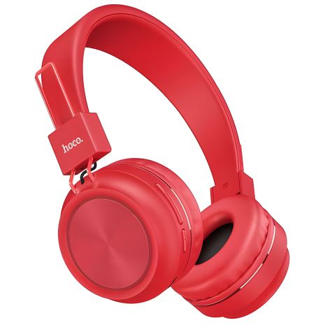 Наушники HOCO Promise W25 |Bluetooth, MicroSD/AUX support| red