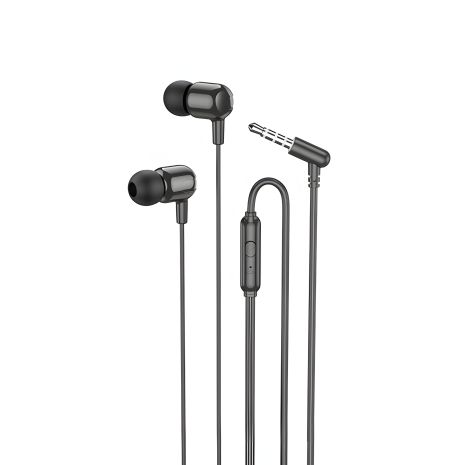 Вакуумные проводные наушники Borofone BM84 с микрофоном, Jack 3.5, черные