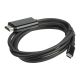 Кабель-адаптер Type-C to HDMI 4K 30Hz, 2K 75Hz 1.8m, пластик, ПВХ, черный (TH001-PPV18K-430)