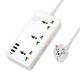 Удлинитель зарядное устройство Hoco AC7A 3 USB/Type-C, 3 розетки, 1.5m, белый