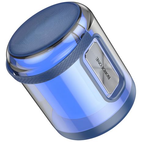 Колонка бездротова Borofone BR30 з BT5.3, FM, TF, USB, AUX, TWS, 8W, 2400mAh, 4h, зі світломузикою, темно-синя