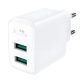 Белое зарядное устройство Acefast A33 2 USB QC