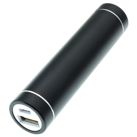 Корпус міні-повербанку DIY під АКБ 1x18650, USB-A, microUSB, 5V 1A, metal, black (комплект 3шт)