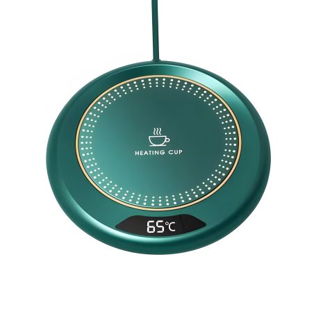 Термостатична підставка для чашки з підігрівом 11.5 см 20W, USB 2+A, 3 режими, зелена Термостатична підставка для чашки з підігрівом 11.5 см 20W, USB 2+A, 3 режими, зелена